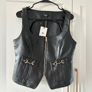 Black Leather Vest